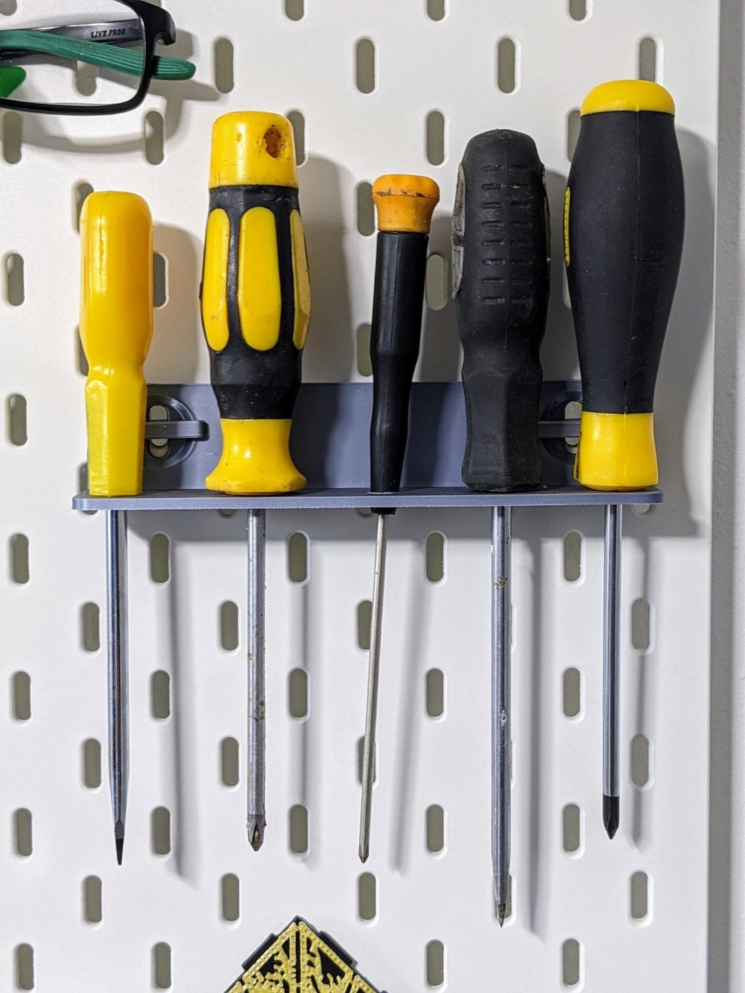 Chaddyverse Skadis Screwdriver Holder | 5-Hole Heavy Duty Tool Shelf