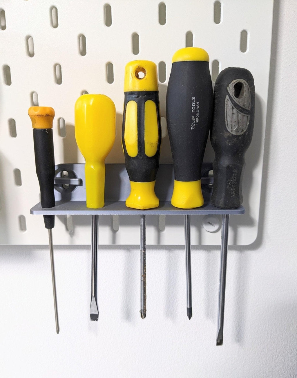 Chaddyverse Skadis Screwdriver Holder | 5-Hole Heavy Duty Tool Shelf