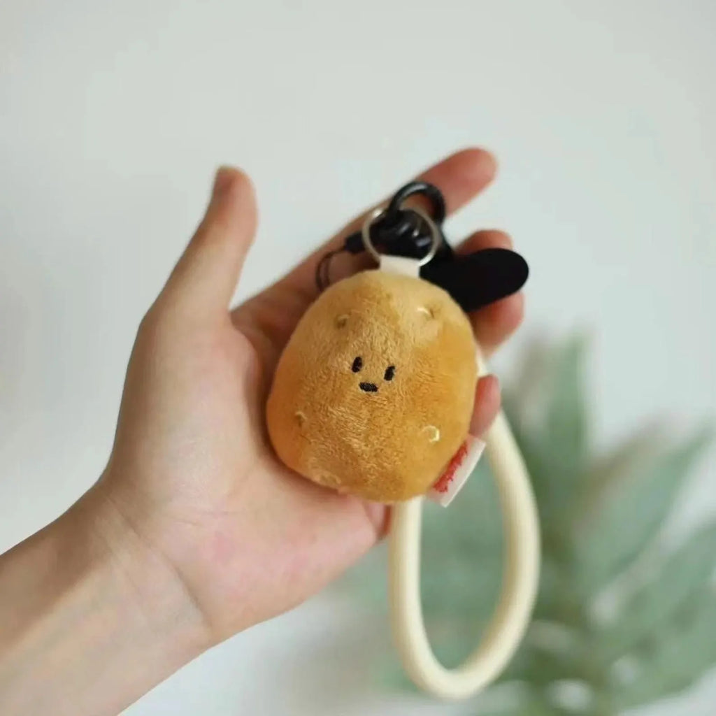 LuLuFun Studio Potato Plush Bag Charm – Soft Kawaii Keychain Accessory
