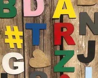 Coloured Metal Alphabet Letters by Rustic Warehouse Norfolk | 5" or 12"