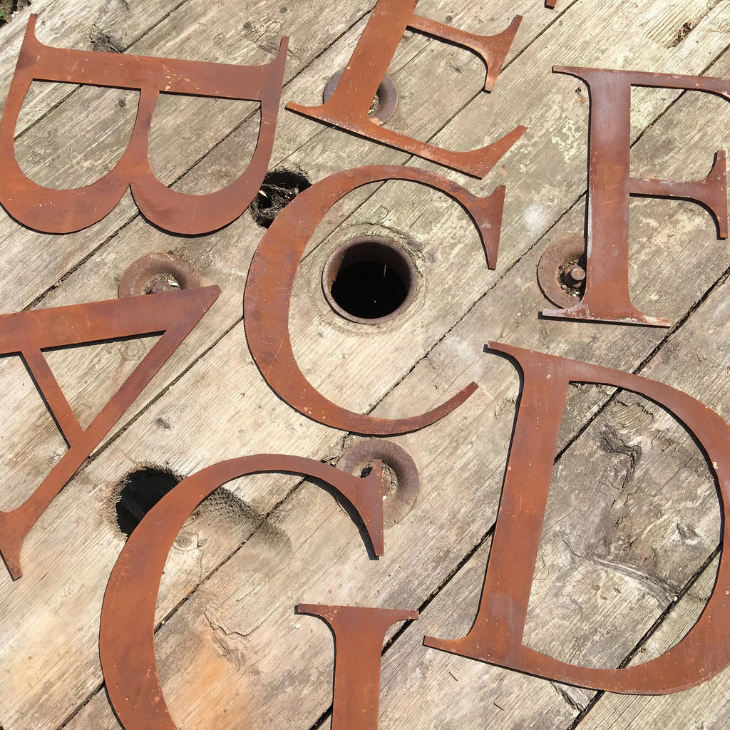 Rustic Metal Letters & Numbers | 5" or 12" Steel Signs by Rustic Warehouse