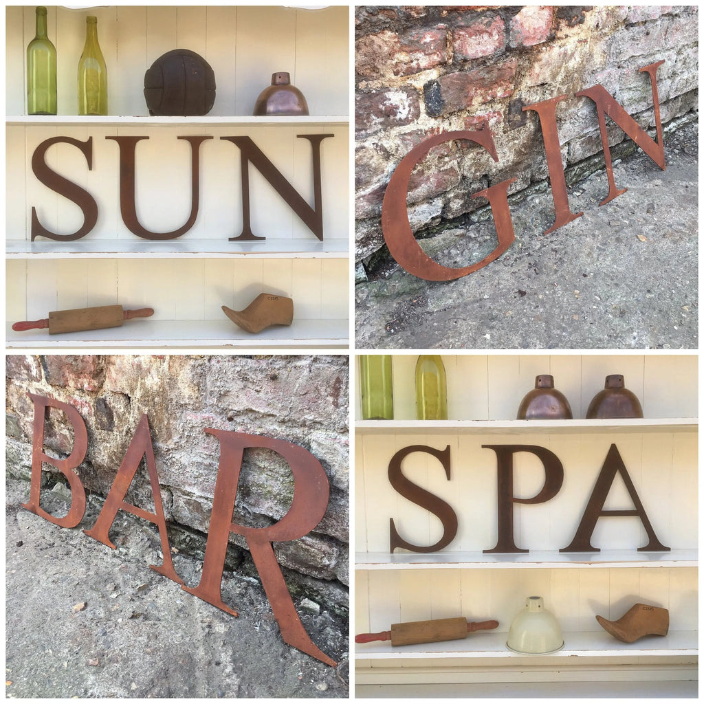 Rustic Metal Letters & Numbers | 5" or 12" Steel Signs by Rustic Warehouse