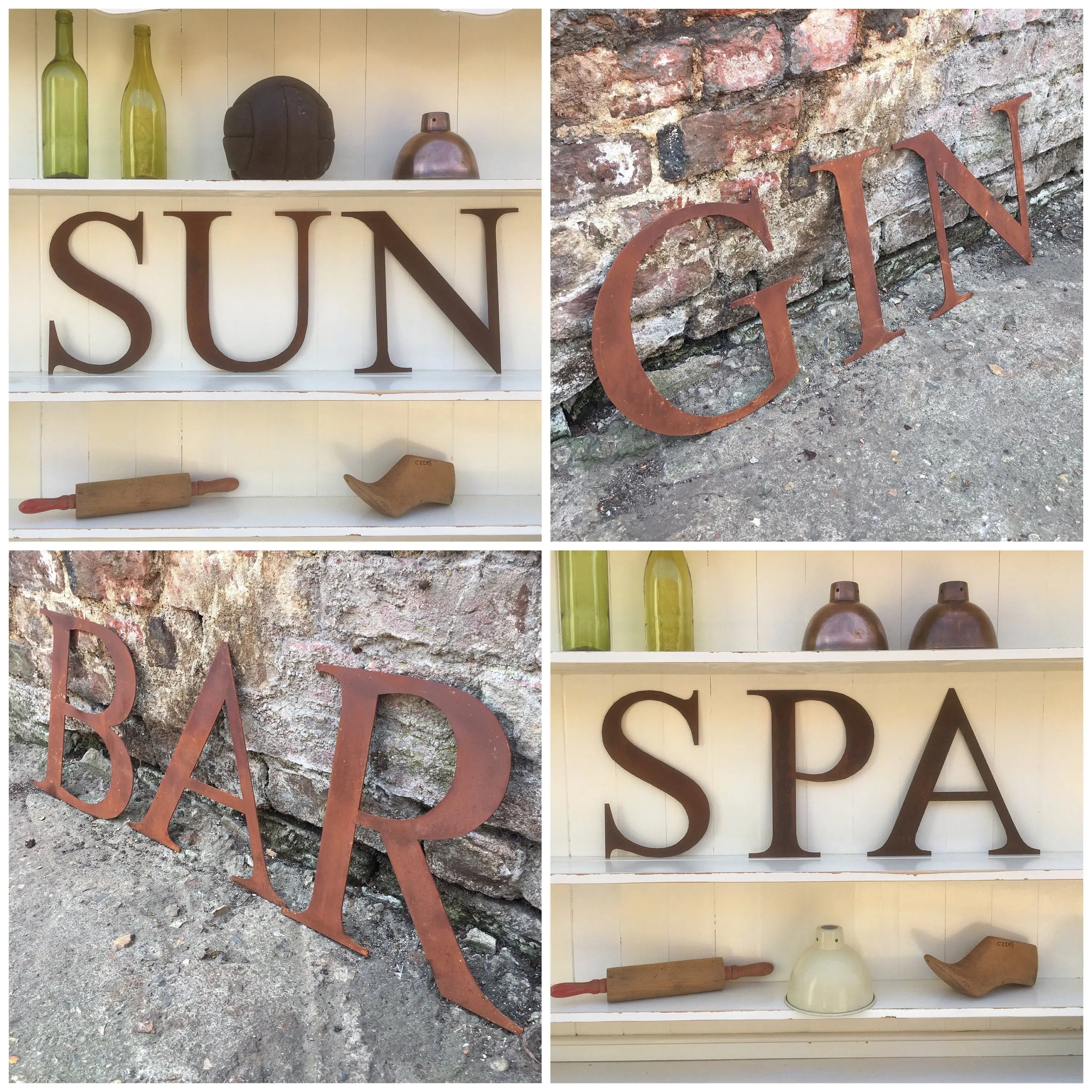 Rustic Metal Letters & Numbers | 5" or 12" Steel Signs by Rustic Warehouse