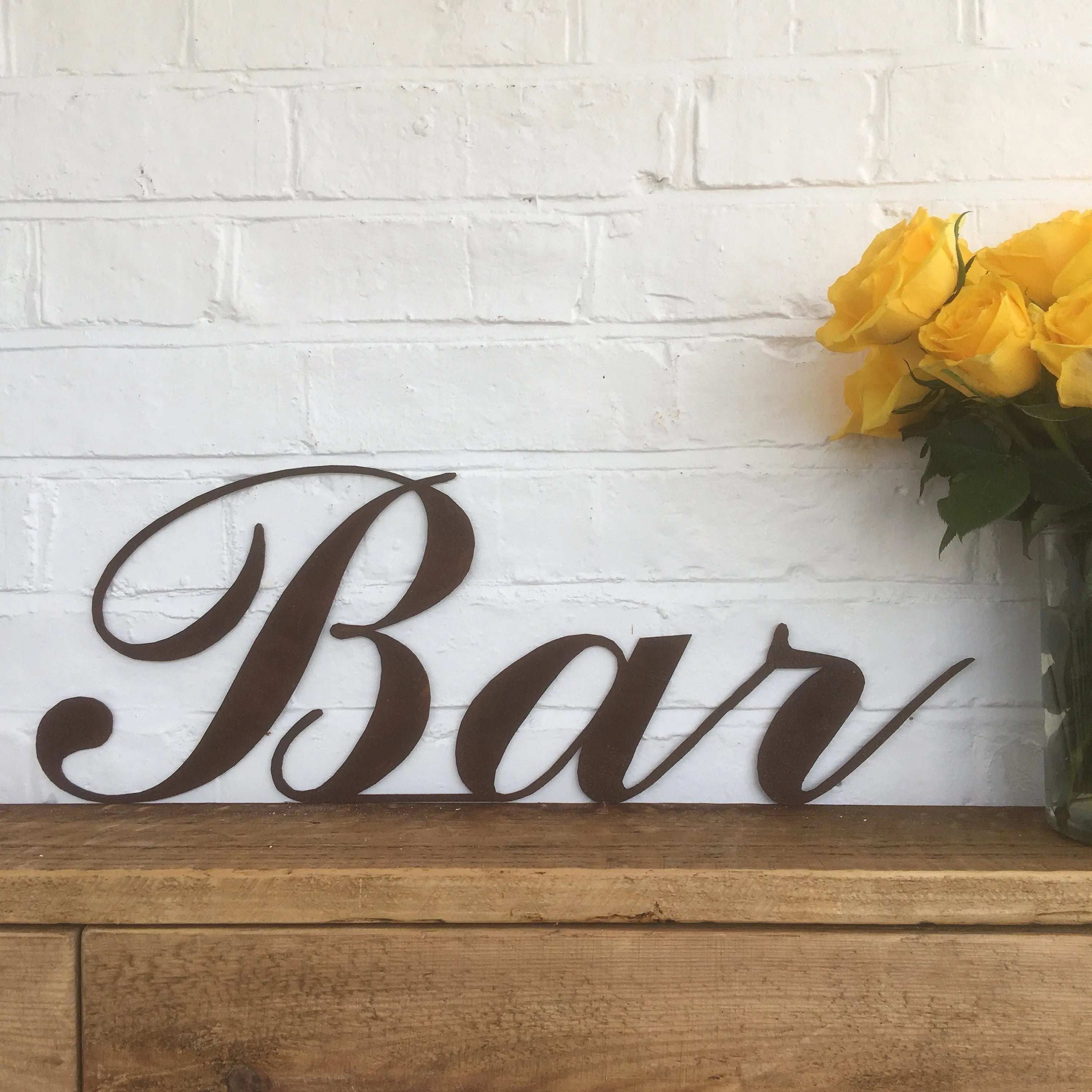 Rustic Warehouse Norfolk Metal Bar Sign – Aged Steel Home & Garden Decor