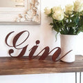 Rusty Metal Gin Sign | Steel Wall Art Decor by Rustic Warehouse Norfolk
