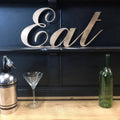 Eat Metal Wall Sign – Distressed Gold Galvanized Steel Kitchen Decor