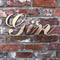 Rustic Warehouse Norfolk Gold Metal Gin Sign – Galvanized Steel Wall Art