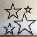 Rustic Warehouse Norfolk Set of 4 Rusty Metal Stars – Steel Garden Decor