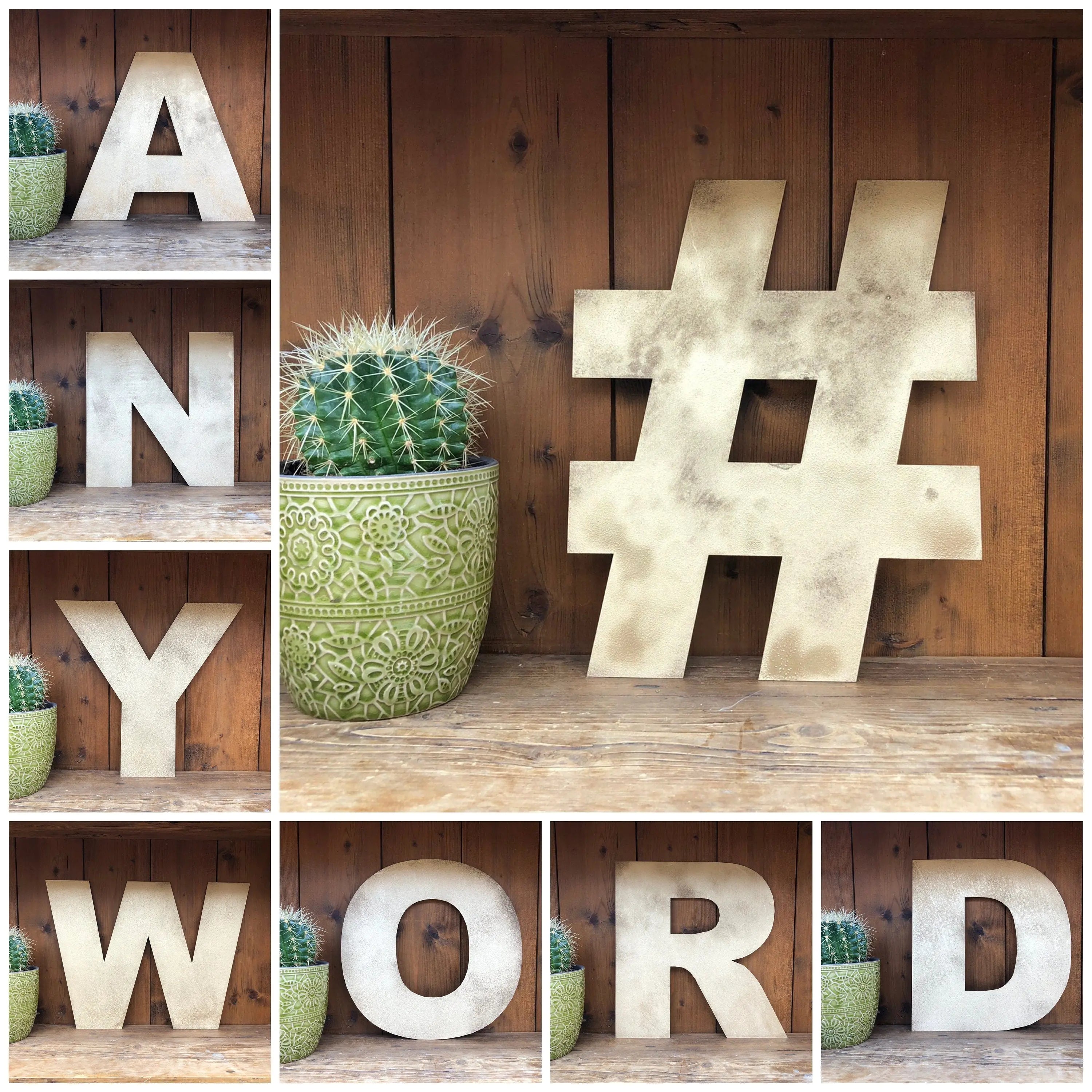 Coloured Metal Alphabet Letters by Rustic Warehouse Norfolk | 5" or 12"