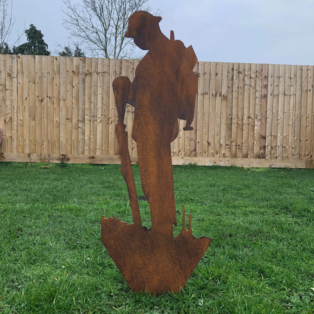 Rustic Warehouse Norfolk | Large Metal Soldier Garden Statue - 105cm
