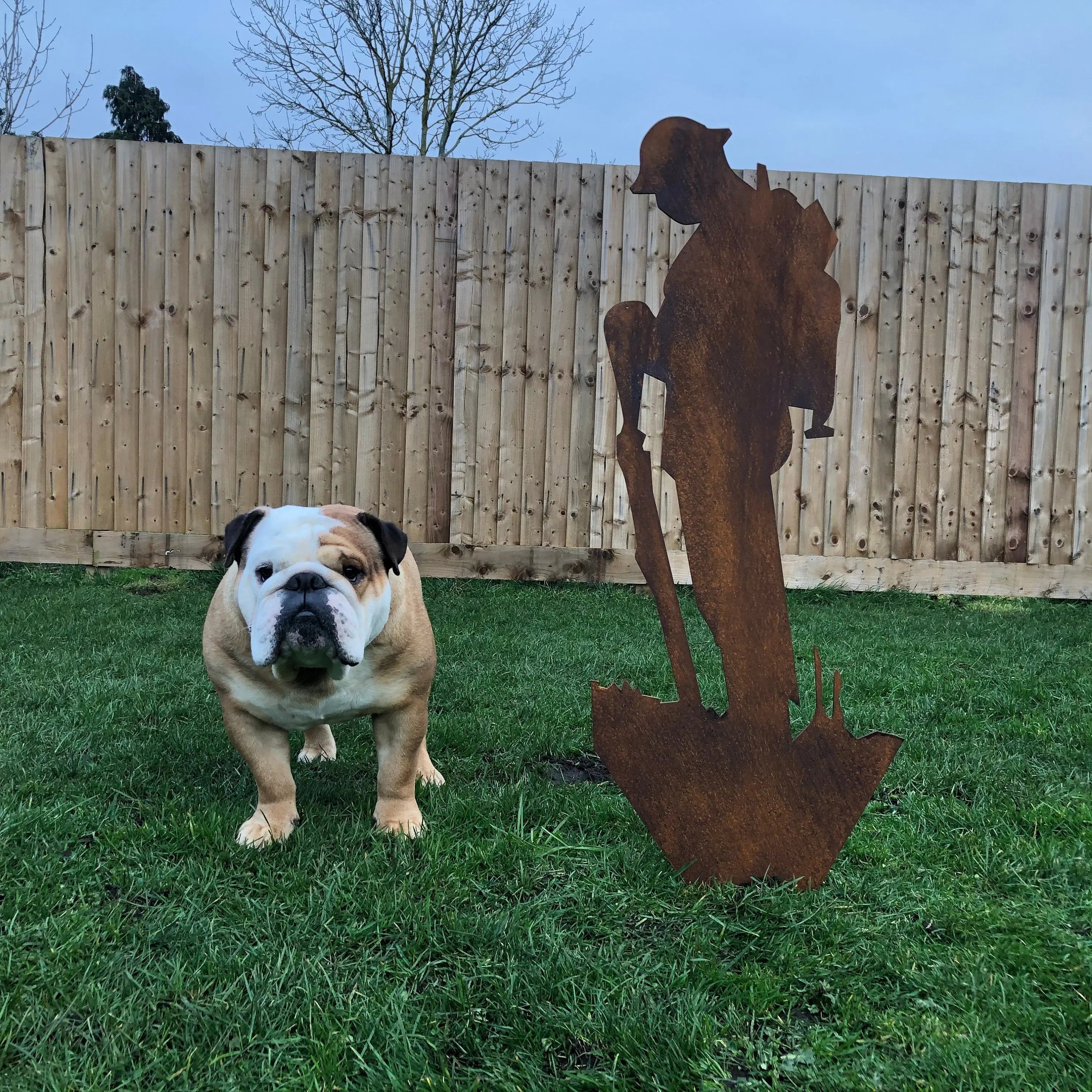 Rustic Warehouse Norfolk | Large Metal Soldier Garden Statue - 105cm