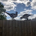 Rustic Metal Pheasant Garden Sculptures (Pair) | Rustic Warehouse Norfolk
