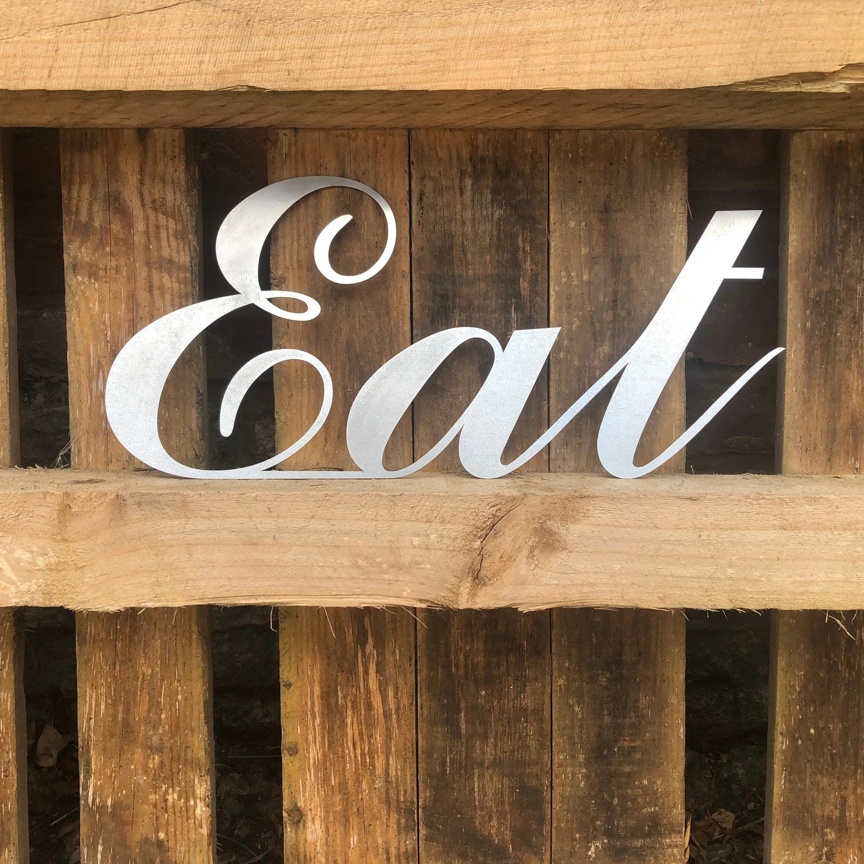 Eat Metal Wall Art – Galvanized Steel Kitchen Sign | Rustic Warehouse Norfolk