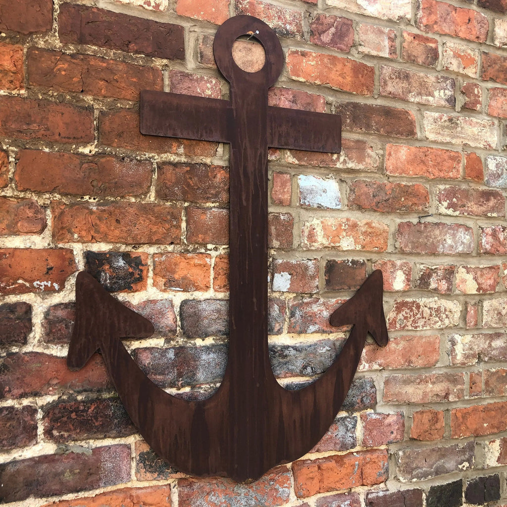 Rustic Warehouse Norfolk Large Rusty Metal Anchor Garden Wall Decoration