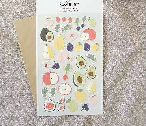 Suatelier Fresh Fruit Sticker Sheet for Journaling by LuLuFun Studio