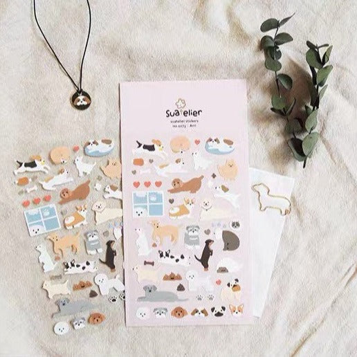 Suatelier Meow Cat Stickers - Cute Decorative Stationery Decal Sheet