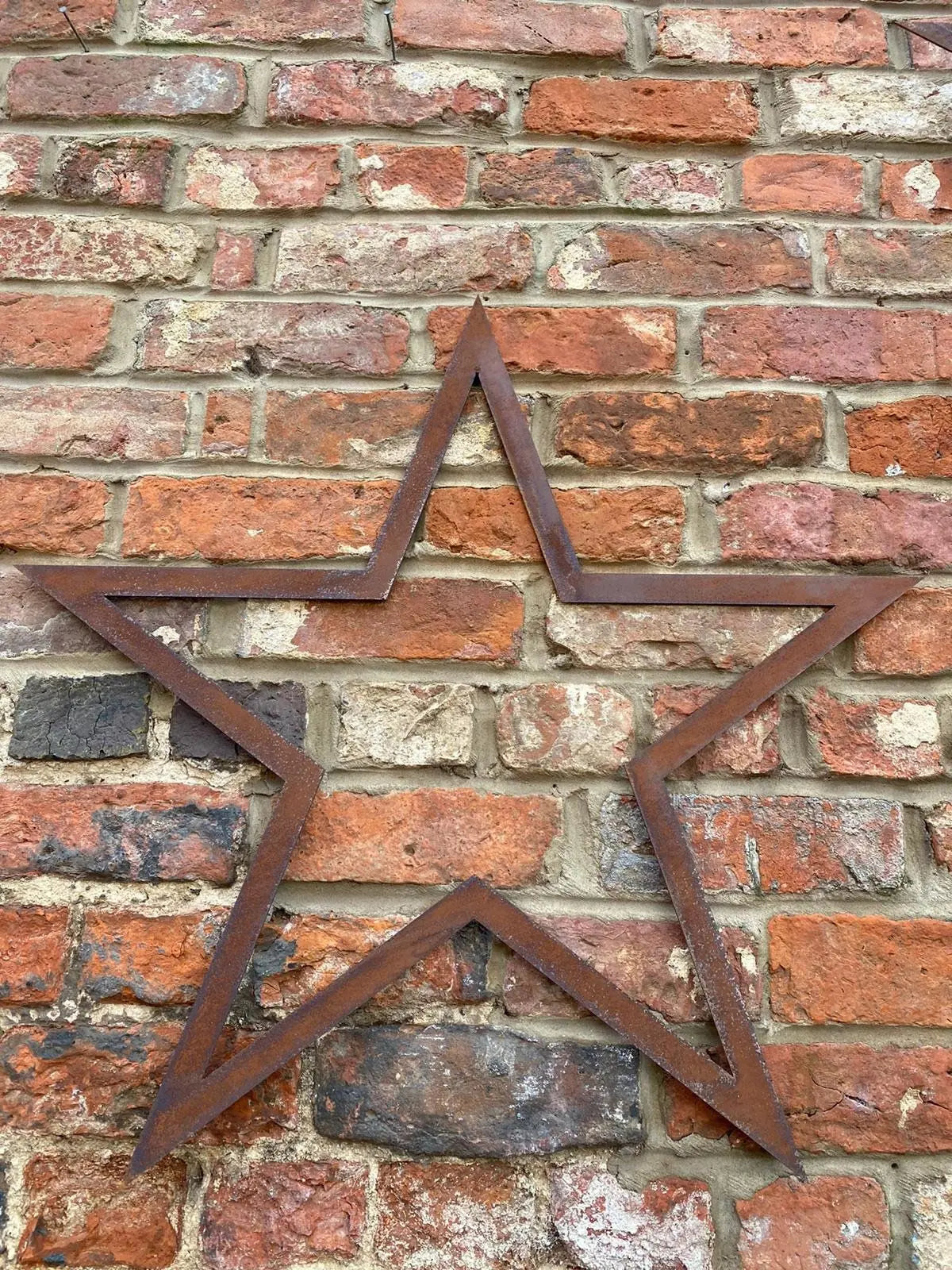 Rustic Warehouse Norfolk Large Rusty Metal Barn Stars - Set of 3