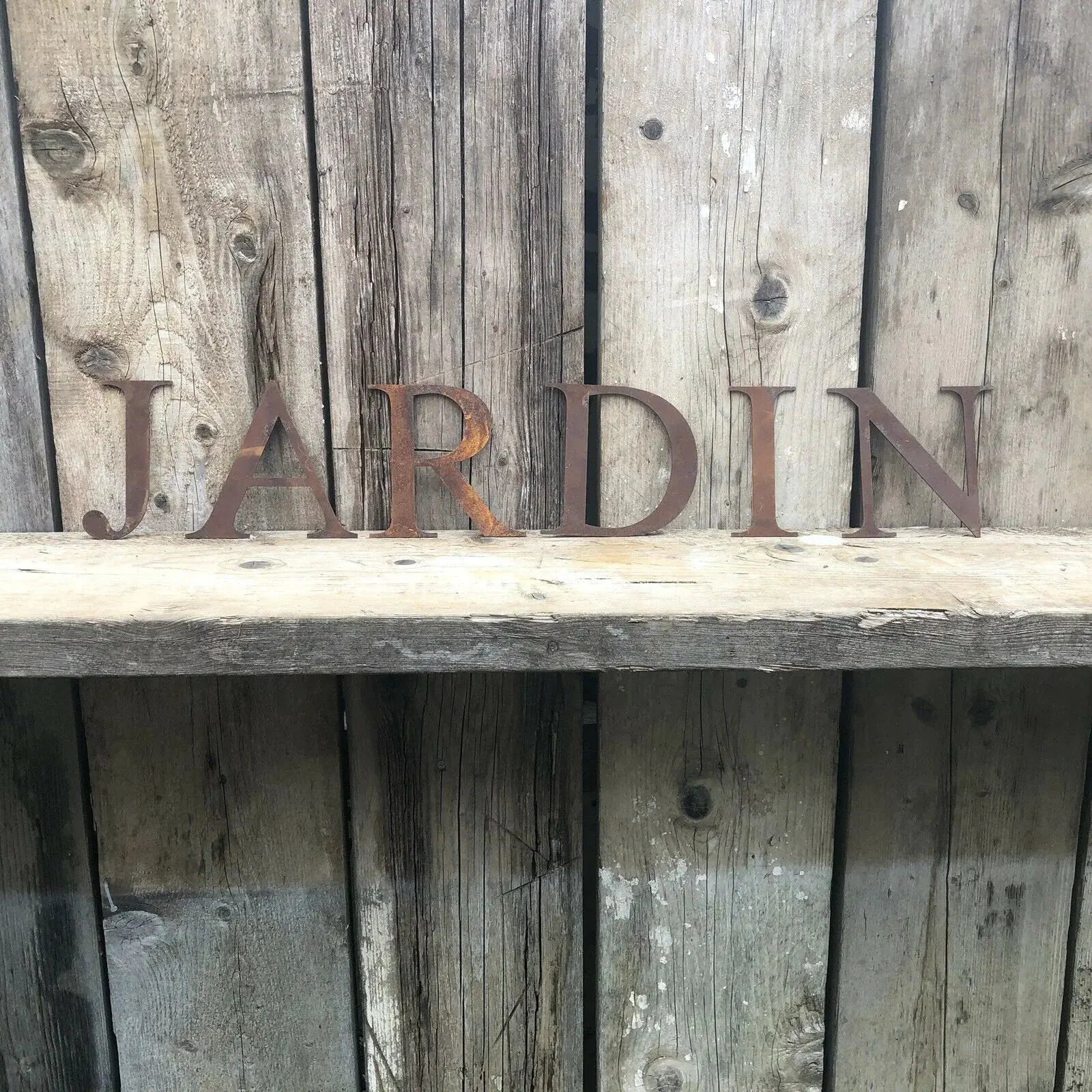 Rustic Metal Alphabet Letters & Numbers – 5 Inch Steel Wall Art by RWN