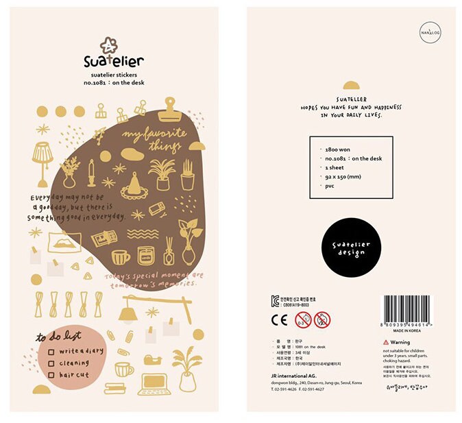 LuLuFun Studio On the Desk Decorative Stationery Stickers for Journaling