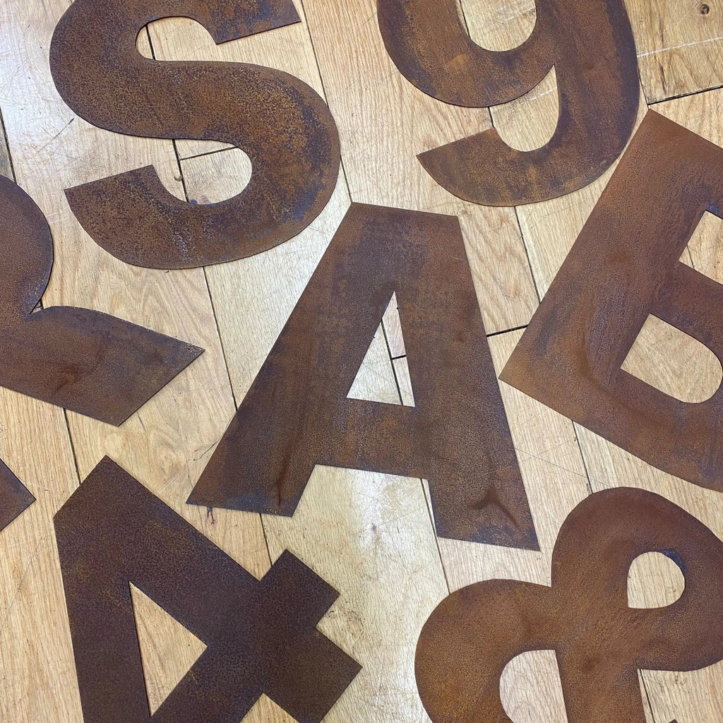 12-Inch Rusty Metal Letters by Rustic Warehouse Norfolk | Industrial Signage