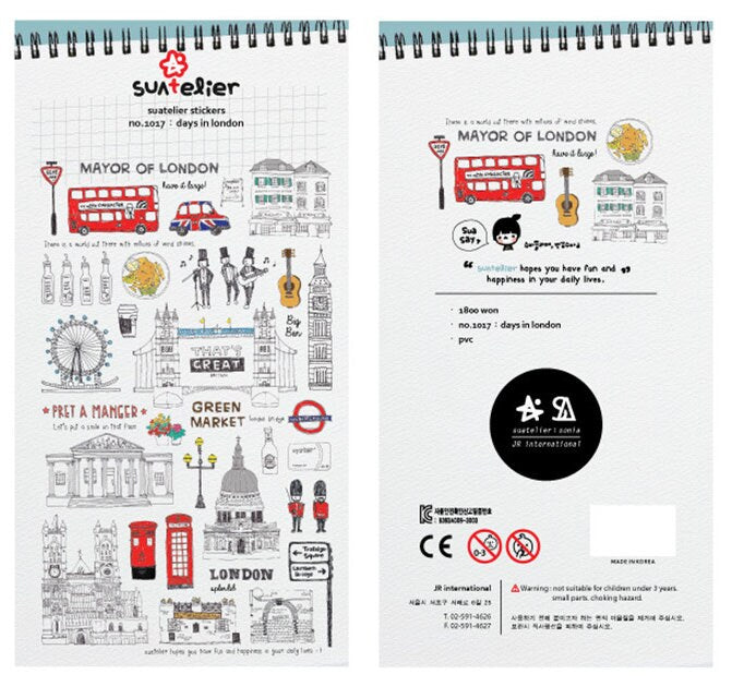 Suatelier London Theme Decorative Stickers for Journaling by LuLuFun