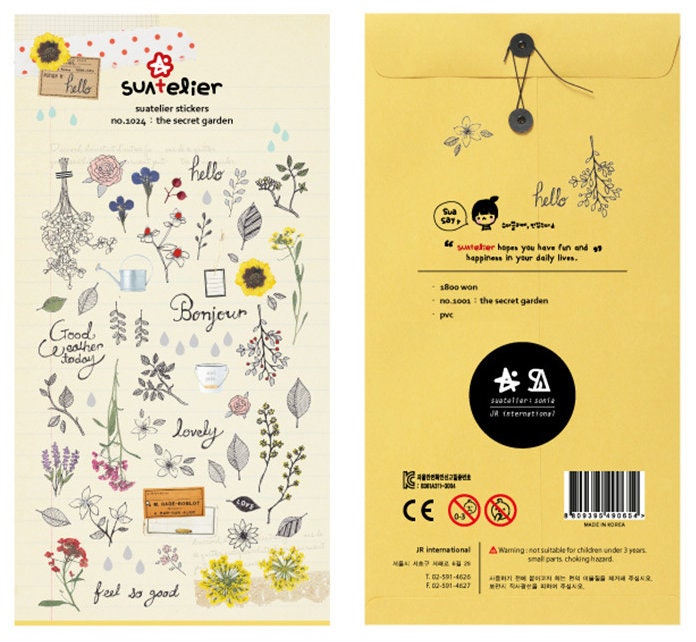 Botanical Stickers by LuLuFun Studio | Floral Journaling Decals