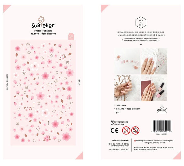 Suatelier Deco Blossom Floral Decorative Stickers for Journaling