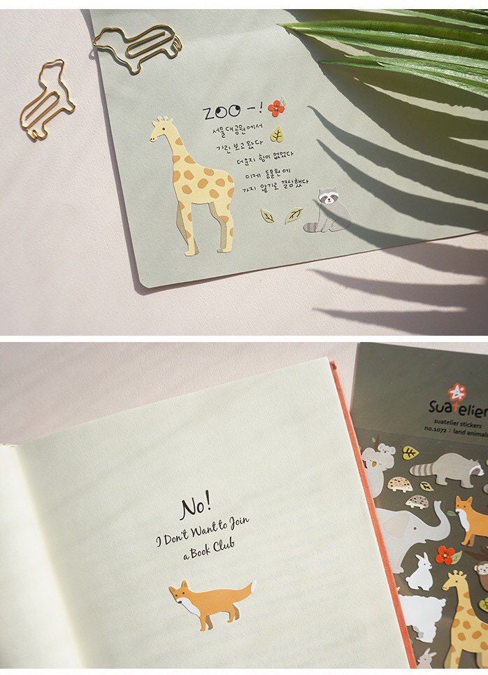 LuLuFun Studio Land Animal Stickers for Scrapbooking and Crafts