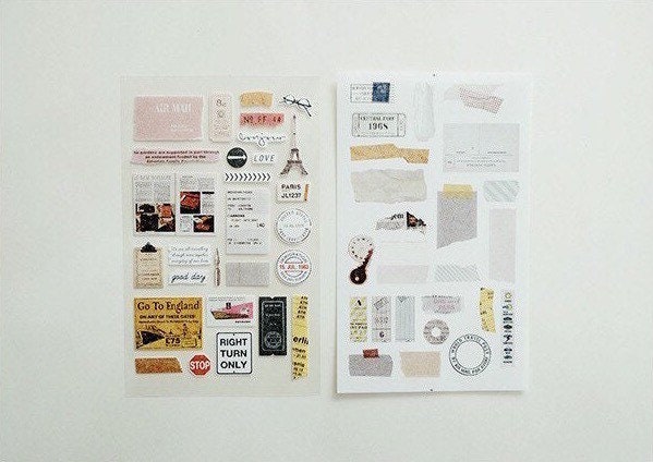 Suatelier Bon Voyage Travel Sticker Sheet for Journaling by LuLuFun