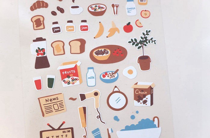 Suatelier Good Morning Decorative Stickers for Journaling and Planners