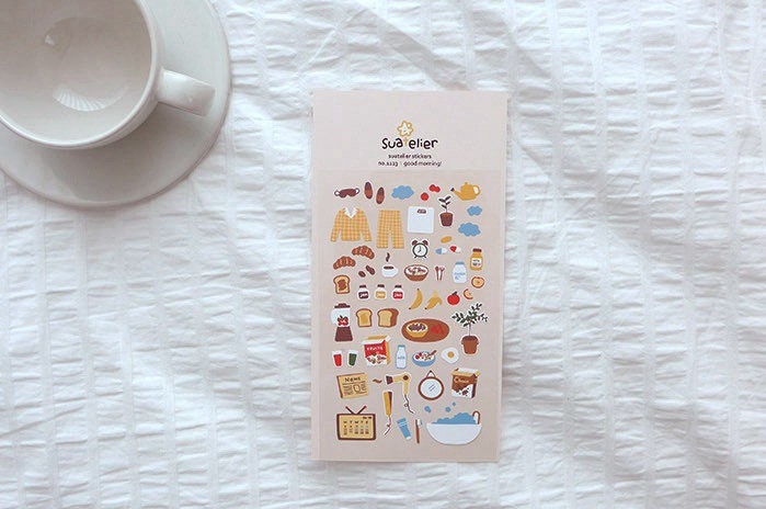 Suatelier Good Morning Decorative Stickers for Journaling and Planners