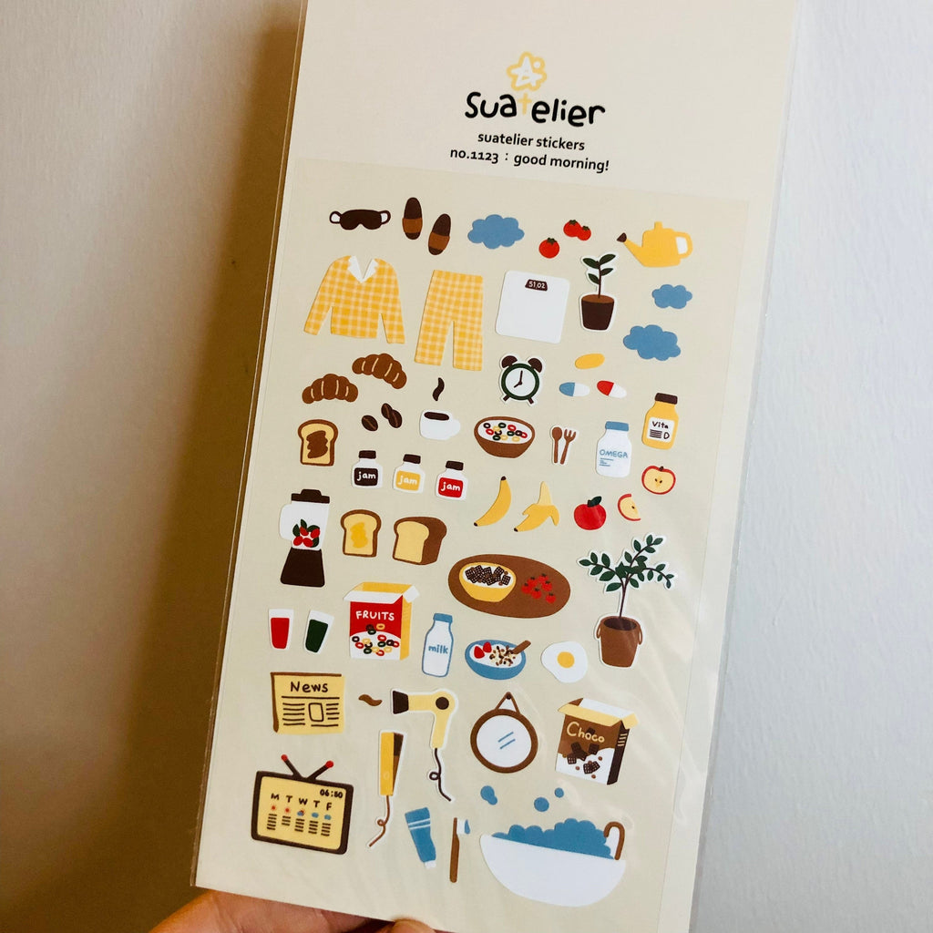 Suatelier Good Morning Decorative Stickers for Journaling and Planners
