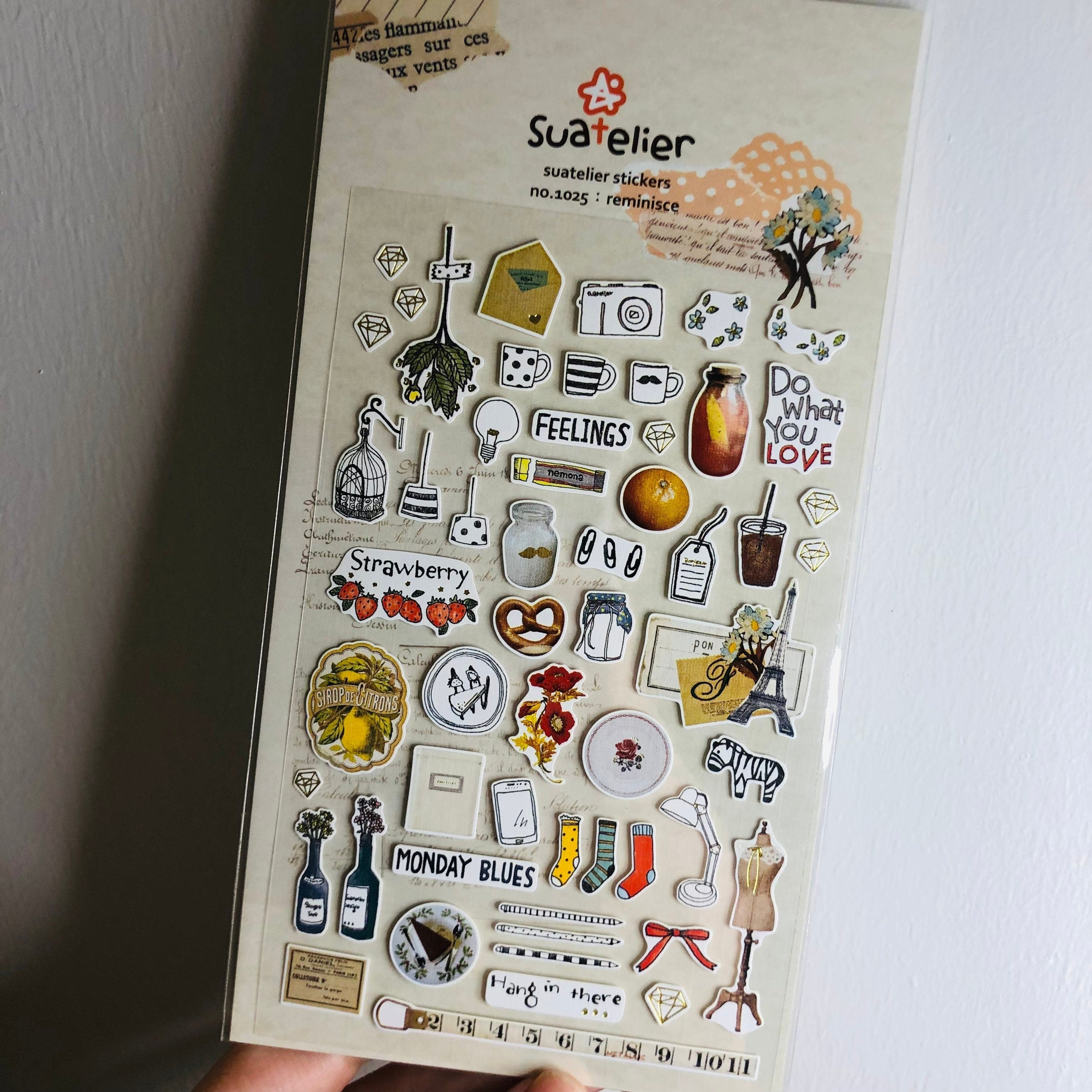 Suatelier Reminisce Decorative Stickers for Journaling and Scrapbooking