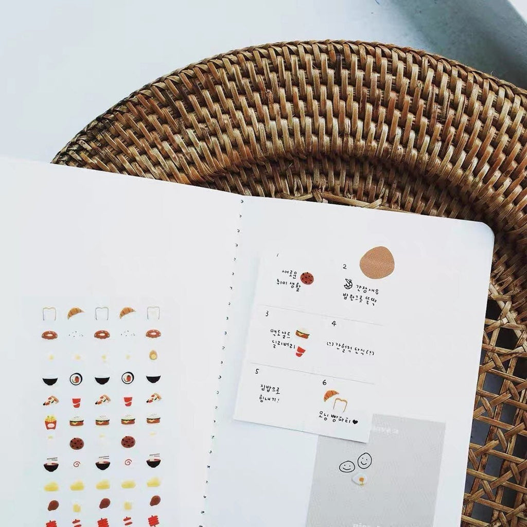 Suatelier Food.01 Decorative Food Stickers for Journaling - 1 Sheet