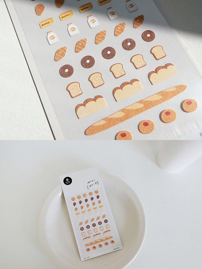 Suatelier Food.04 Decorative Food Stickers for Journaling - 1 Sheet
