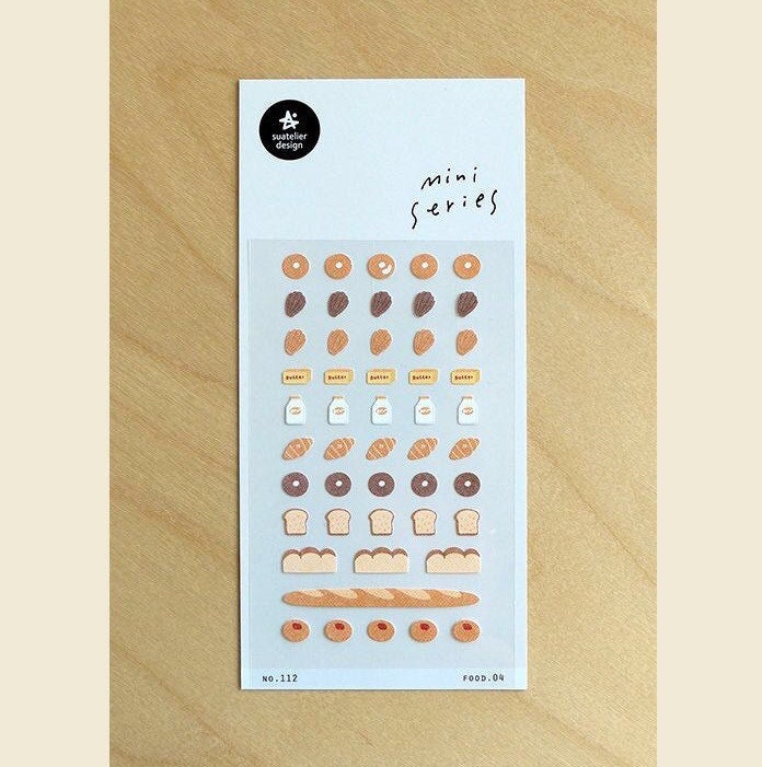 Suatelier Food.04 Decorative Food Stickers for Journaling - 1 Sheet