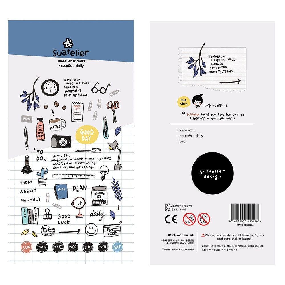 Suatelier Daily Decorative Stickers for Journaling by LuLuFun Studio