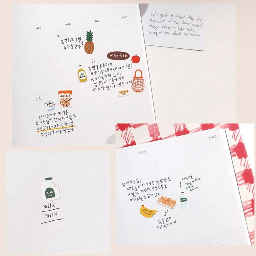 Suatelier Market Decorative Stickers for Journaling and Scrapbooking