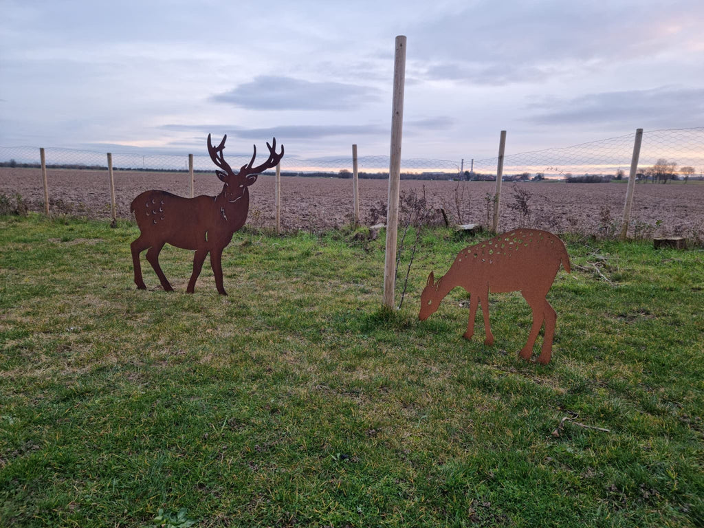 Rustic Warehouse Norfolk Large Metal Stag Garden Statue – 132cm