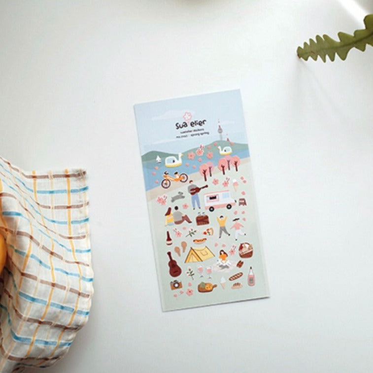 LuLuFun Studio Spring Spring Floral Craft Stickers for Journaling