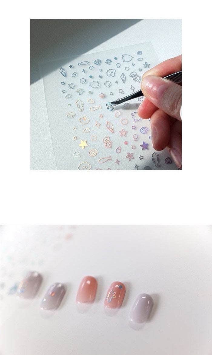 Suatelier Glitter Decorative Stickers for Scrapbooking – 1 Sheet