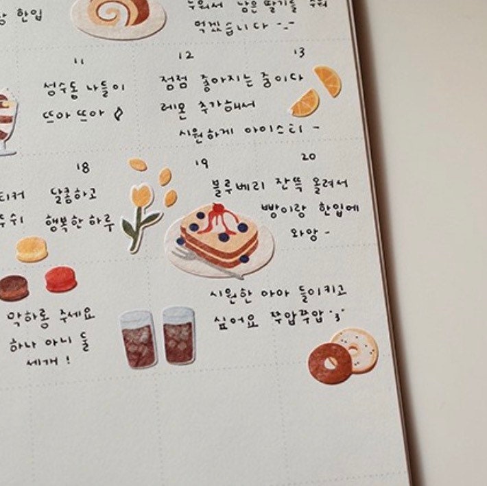 Suatelier Food Trip #4 Sticker Sheet for Journaling and Scrapbooking