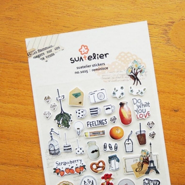 Suatelier Reminisce Decorative Stickers for Journaling and Scrapbooking