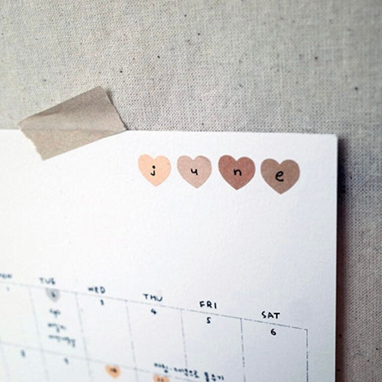 Suatelier Colourful Heart Stickers for Journaling and Planners – 3 Sheets