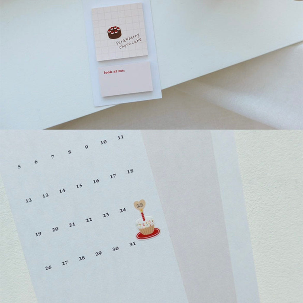 Suatelier Cake is Here Decorative Stickers for Journaling - 1 Sheet