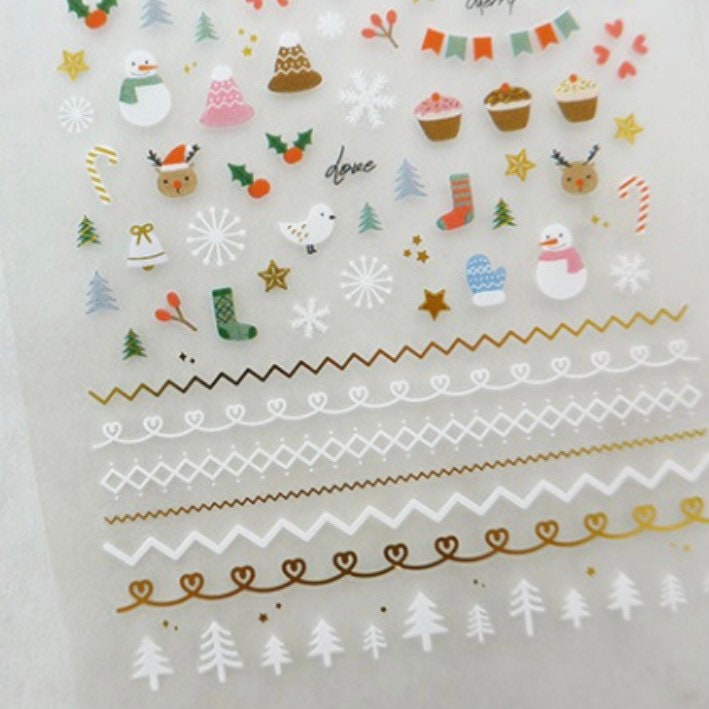 Suatelier Winter Love Decorative Stickers for Journaling and Scrapbooking