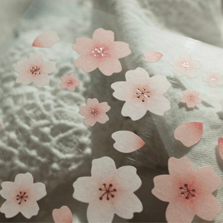 Suatelier Blossom Day Decorative Stickers - 1 Sheet Floral Stationery