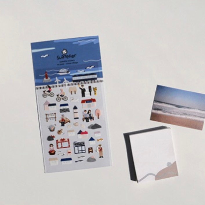 Ocean Village Decorative Craft Stickers by Suatelier - 1 Sheet