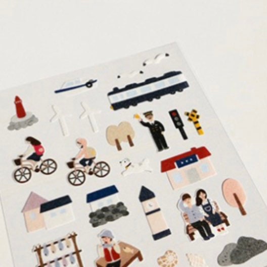 Ocean Village Decorative Craft Stickers by Suatelier - 1 Sheet