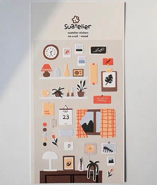 Suatelier Mood Decorative Sticker Sheet for Journaling and Planners